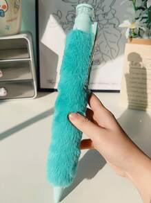 1pc Extra Large Plush Roller Ball Pen, 1.0mm Tip, Black Ink, Suitable For Office, School Writing, Back To School Gift