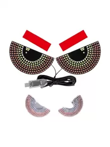 Luces decorativas para auto en forma de ojos - Negro - Ver 2