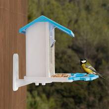 Quiltern Sky Blue Bird Feeder For Home And Outdoor Use - Blue - View 1