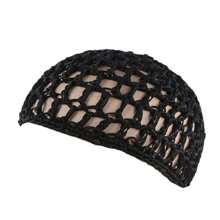 1pc Women's Fashion Hollow Crochet Silk Satin Headband Hair Sleep Cap - Pink - View 8