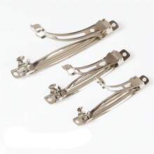 10个/包 铑色金属法式发夹 4cm 5cm 6cm 8cm 10cm DIY发夹 适用于DIY发饰配件 夏季、学校 - 10個髮夾 - 查看 2