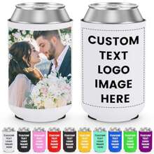 Custom Birthday Can Coolers Sleeves Personalized Bulk Beer Bottle Beverage Holder With Photo Name Year,Custom Beer Can Coolers ,Cheers To The Mr And Mrs ,Wedding Can Cooler ,Custom Great For Bars, BBQs,Wedding Favors, Beverage Insulators, Beer Huggers, Wedding Favor, Beer Holder,Wedding Essentials,Summer Holiday - Multicolor - View 17