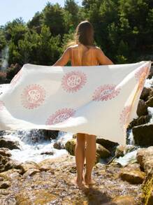 Dokubba Evil Eyes 印花沙滩巾 Peshtemal 沙滩巾、Evil Eyes Peshtemal 毛巾、轻便速干、土耳其沙滩巾、太阳印花沙滩巾