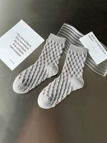 8 Pairs Women's Colorful Bubble Slouchy Socks, Cute & Minimalist, Soft & Breathable, Suitable For Spring/Autumn Daily Wear