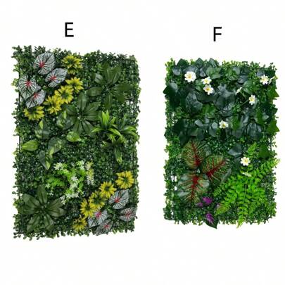 1pc Artificial Plant Wall Panels, Boxwood Hedge Wall Panels, Faux Grass Privacy Screen Fence, Greenery Wall Backdrop For Indoor Outdoor Garden Backyard Decor