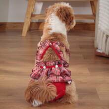 BJAYPET 1pc宠物生理裤夏季可爱裙式生理裤狗狗经期卫生裤防骚扰裤小型犬生理裤 - 淺粉色 - 查看 2