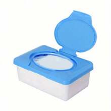 1pc Wet Wipe Storage Box, Wet Wipe Dispenser Box, With Cover Plastic Baby Wet Wipe Holder, For Bathroom, Living Room, Dresser, Household Essential - Multicolor - View 3