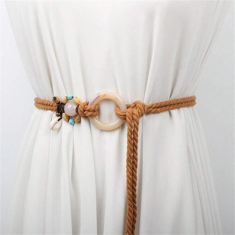 1pc Bohemian Vintage Belt Decoration Skirt Dress Tie Tassel Waist Rope Peplum Waist Chain
