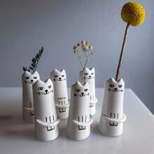 Maceta para plantas en forma de gato estilo INS, decoración para el hogar, fiesta, exhibición y regalo
