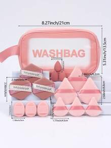 16件套化妆刷套装。多功能化妆工具，包含美妆蛋，可用于混合BB霜、粉底液、散粉，打造无瑕底妆；也可用于混合遮瑕膏、腮红、眼影。吸水膨胀、不含乳胶的干湿两用化妆蛋，适合所有肤质。赠品、旅行、平价好物、旅行必备 - 彩色 - 查看 11