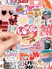 250 stuks Self Love Sticker Esthetische Cartoon Decals Voor Waterfles Laptop Bagage Scrapbook Telefoon Waterdichte DIY Sticker