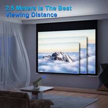 The Latest 4K Ultra HD Projector From 2025 In A Classy Silver-Gray Design And With Android System: An All-Rounder For The Office, Home Cinema And Outdoors. Compact And Portable, Can Be Connected To Smartphones And Computers Via WLAN/Bluetooth. - 查看 6