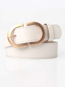 Moda feminina versátil cinto, estilo minimalista cinto de cintura com fivela de pino de alta qualidade