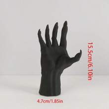 1 pieza Soporte para joyas en forma de mano de demonio gótica - Organizador de joyas de material plástico con ganchos decorativos, decoración de hogar vintage Vuelta al cole