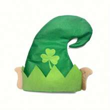 圣帕特里克节派对帽 绿色三叶草帽 装饰品 爱尔兰派对服装配饰 春季圣帕特里克节节日派对装饰用品