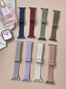 1 paquet de bracelet boucle solo extensible compatible avec pour femmes et hommes en 41 mm, 38 mm, 40 mm, 42 mm (série 10). Bracelet en nylon souple, élastique et tressé, compatible avec les série 10, 9, 8, 7, 6, 5, 4, 3, 2, 1 et SE Ultra