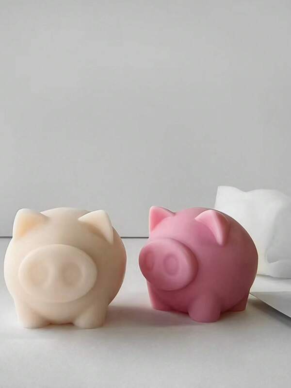 1pc Silicone Mold For DIY Duck, Pig, Lion Shapes, Home Decor, Animal Plaster Crafts, Candle Making