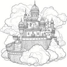 (Original, Estilo nuevo 2025, 7.9*7.9 pulgadas, 20 páginas, impresión de un solo lado) 1 pieza Libro para colorear para adultos con tema de castillo mágico, patrones delicados y líneas claras, adecuado como regalo para el Día de San Valentín, cumpleaños, Pascua y otras festividades, una excelente manera de relajarse, Día de la Madre, regalo para mamá, vuelta a la escuela, útiles escolares