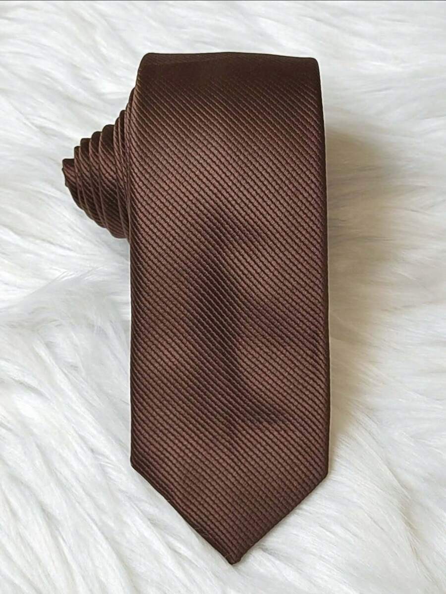 Casual Men's Ties, Perfect For Gifting Friends Slim(5.5cm) - màu nâu - Xem 1