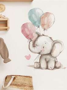 1 套家居装饰彩色可爱卡通可爱大象气球墙贴水彩墙贴 DIY 装饰卧室游戏室客厅游戏室礼物生日毕业房间装饰墙面装饰浴室装饰卧室装饰房间装饰用品客厅装饰家居装饰客厅墙壁艺术墙纸贴纸个性化贴纸 - 彩色 - 查看 11