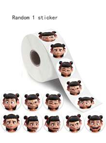 500 piezas Pegatinas de estilo nuevo de personajes de la aventura marina del Niño Nezha, decoración linda de dibujos animados para manualidades, diario, escritorio