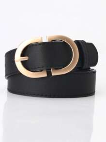 Moda feminina versátil cinto, estilo minimalista cinto de cintura com fivela de pino de alta qualidade