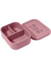 PopLittleOne 1件装婴儿硅胶午餐盒星星恐龙心彩虹图案婴儿餐具三格婴儿收纳盒宝宝洗澡礼物 - 彩色 - 查看 21