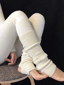 Solid Leg Warmers - White - View 5