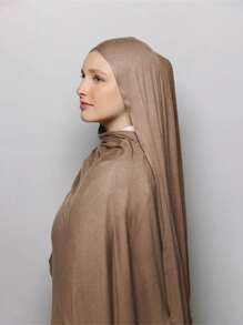 1 Stück Instant Jersey Hijab mit Unterkopftuch, seidig weicher atmungsaktiver Stoff, kombiniert mit Jersey Hijab Schal, für den täglichen Gebrauch, Feste, Gebete, Pilgerreisen geeignet