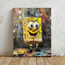 1 pieza (cubo de la suerte) decoración de pared enmarcada en lienzo, arte de pared enmarcado para sala de estar, dormitorio, baño, oficina, decoración, regalos de decoración de pared para amigos o familiares - Negro - Ver 1