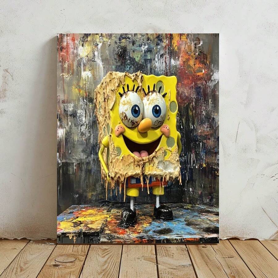 1 pieza (cubo de la suerte) decoración de pared enmarcada en lienzo, arte de pared enmarcado para sala de estar, dormitorio, baño, oficina, decoración, regalos de decoración de pared para amigos o familiares - Negro - Ver 1