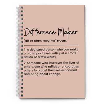 1 Pc Difference Maker Journal, Thank You Notebook For Coworker, Boss, Gift For Teacher, Colleague, Appreciation Gift, Birthday Gifts, 5.5x8.3 Inches,School Supplies,Back To School