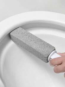 1pc Pumice Stone Toilet Brush No Blind Spot Strong Removal Of Urine Dirt Yellow Stains Clean Water Level Toilet Cleaner Wash Toilet Brush - White - View 5