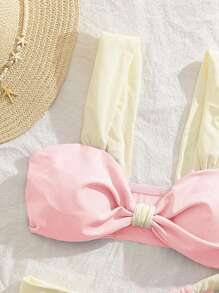 New Soft Strap Elegant Party Bikini Set, Women Summer Beach Fashion Bikini