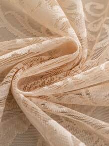 1 szt. Biała koronkowa lamówka, kieszeń na karnisz, zasłona/szalik, wygodna, półprzezroczysta, kwiatowa, boho, dzieląca pokój, dekoracyjna zasłona do sypialni, salonu, wystroju domu, do użytku przez cały rok