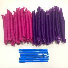 10/18/40 Peças Rolos de Cabelo Espirais Sem Calor para Cabelos Longos, Rolos de Cabelo Mágicos Sem Calor de 22 polegadas/55 cm (Rosa-Laranja), Rolos de Cabelo, Cachos Sem Calor, Enrolador de Cabelo, Produtos e Acessórios de Cabelo para Barbearia, Salão de Beleza, Volta às Aulas, Escova de Cabelo Encaracolado, Rolos, Produtos para Cabelo Encaracolado, Enrolador de Cabelo, Produtos para Cabelo Encaracolado