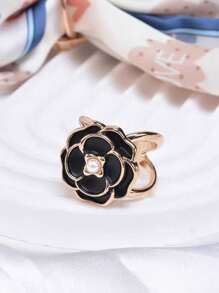 4PCS Exquisite Golden-Tone Pearl Embellished Scarf Clasps - Elevate Your Style With Luxurious Accents, Perfect For Adding A Touch Of Sophistication To Any Outfit, Ideal For Formal Events Or Everyday Wear - Gold - View 4