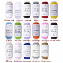 6Pcs/Pack 0.5mm Elastic Line Ultra-Fine Colorful Sewing Machine Bottom Threads Round Elastic Rubber Band Rope DIY Accessories