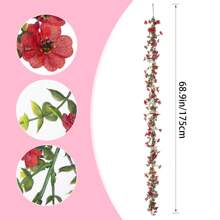 Pack Of 2 Artificial Flowers Garland Ivy, 5.9 FT Spring Summer Decorations UV Resistant Fake Daisy Floral Vine Silk Hanging Flower For Home Garden Wedding Decor Photo Booth Backdrop Decoration Gifts Birthday Graduation - Multicolor - View 4
