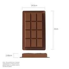 Dubai Chocolate Mold Bar Pistachio Chocolate Bar Silicone Thick Mold For Filling Bars, Largecandy Bar Mold For Filling Cake Mold - Chocolate Brown - View 10