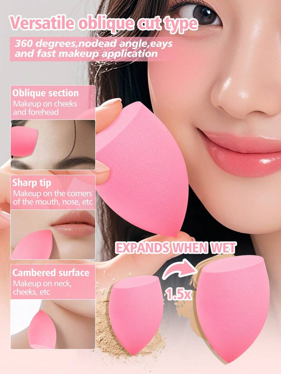 1pc Makeup Sponge, Seamless Foundation Application, Travel Friendly, Holiday Gift