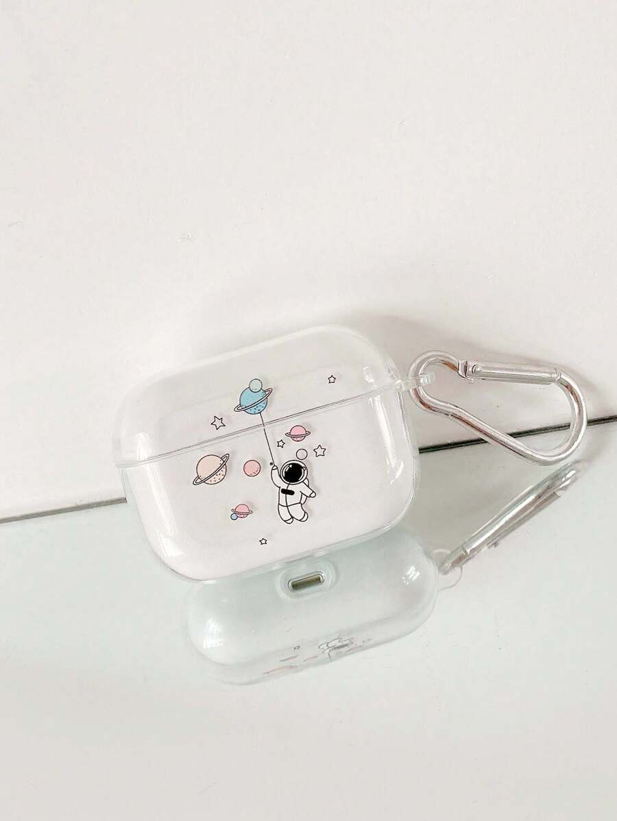 苹果宇航员图案保护壳 兼容 AirPods 兼容 Airpods1/2 AirPods Pro Kawaii - 彩色 - 查看 1