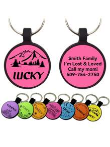 Custom Silicone Dog Tags, Silent Dog Tags Personalized Engraved For Pets, Dogs And Cats Name Pet ID Tags With Cute Designs - Multicolor - View 4