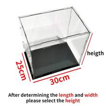 Acrylic Display Case Plastic Box Cube Storage Box Clear Small Assemble Dustproof Showcase For Collectibles Items,Dolls,Car Model - 25x20cm - View 2