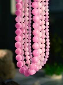 Collar gargantilla con cuentas hecho a mano con amuleto natural de 12 mm, adecuado para uso diario, regalo del Día de la Madre, gargota con 6 mm/8 mm/10 mm/12 mm (color de piedra natural aleatorio)