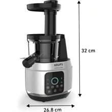 KRUPS Extractor Juice and Clean de Jugo con Display Touch, funcionamiento silencioso, con tecnología Easy Clean ahorra tiempo y esfuerzo, cuenta con sistema de prensado en frío, color Negro, ZB420EMX - 1 - Ver 7
