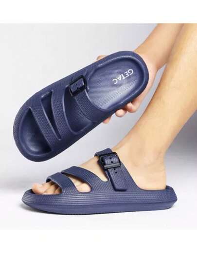 Getac CHANCLAS MUJER, SANDALIAS HOMBRE EVA con Plataforma Gruesa Suela Antiderrapante PANTUNFLAS Unisex, Broche ajustable Cómodas Secado rápido Casuales Baño Playa