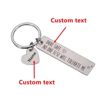 1 bucă breloc personalizat din oțel inoxidabil pentru cupluri, cuplu, prieten, animal de companie, cadou personalizat memorial