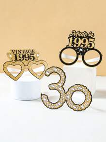 6Pcs Black Golden Birthday Paper Glasses,2025 Limited ,Birthday Element Design Glasses,Happy Birthday Paper Glasses,30th Birthday Party Decor,Birthday Party Supplies,Photo Booth Props,Birthday Party Favors,Birthday Gifts,Birthday Decoration