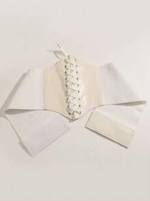 1pc Vintage Black Waist Cincher Belt With Drawstring, Women's Fashion Outerwear For Cosplay, Party, Casual, Waist Trim Women Corset Belt For Dress,Waist Trainer Waist-Shaping For Waist Slimming And Tummy Control Halloween Costume